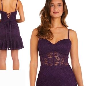 Elegant Purple Lace Chemise